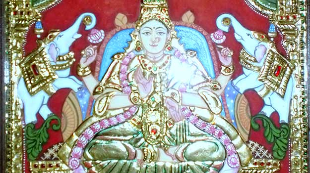 Gajalakshmi_in_Tanjore_Painting1