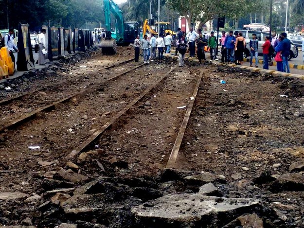 Mumbai tram tracks