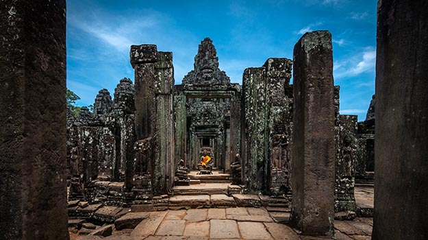 Mahayana Buddhist shrine cambodia
