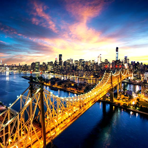 View of sunset from the Queensboro bridge