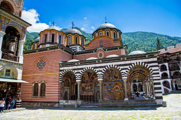 Beautiful church in Unesco World Heritage site famous Rila Monastery