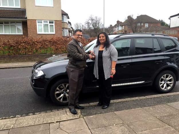 Bharulata Kamble (pictured here with her husband) is planning to drive from the UK to India all alone