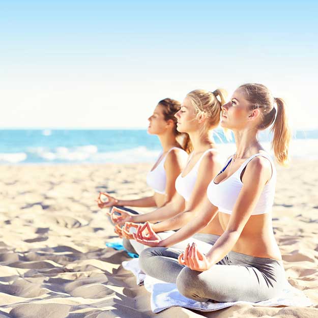 Beach yoga 1