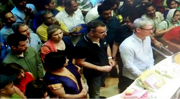 tim cook at siddhivinayak