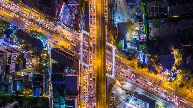 HDR Bangkok Junction At Night