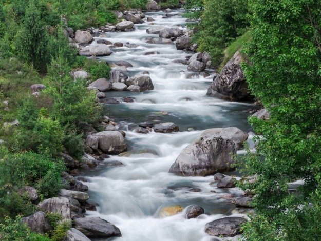 The Beas River in Manali,