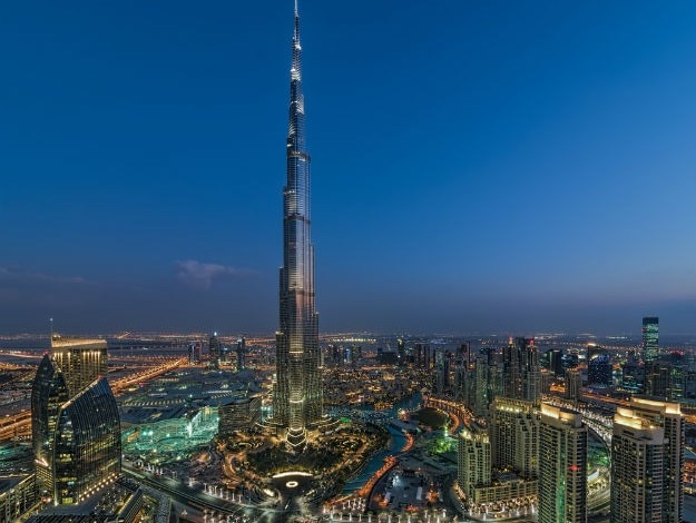 Dubai skyline with Burj Khalifa