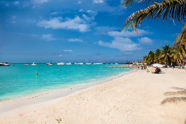 Norten beach on Isla Mujeres island near Cancun in Mexico