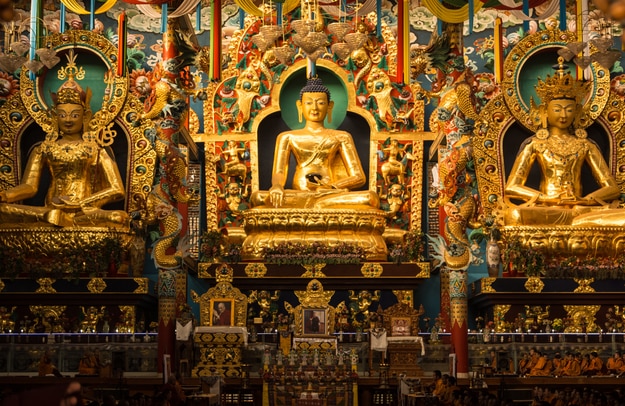 Buddha statue in Namdroling monastry, Karnataka