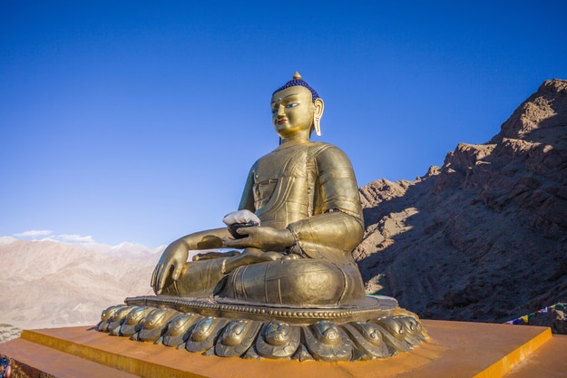 Buddha statue at Hemis Monastery, Leh, Ladakh