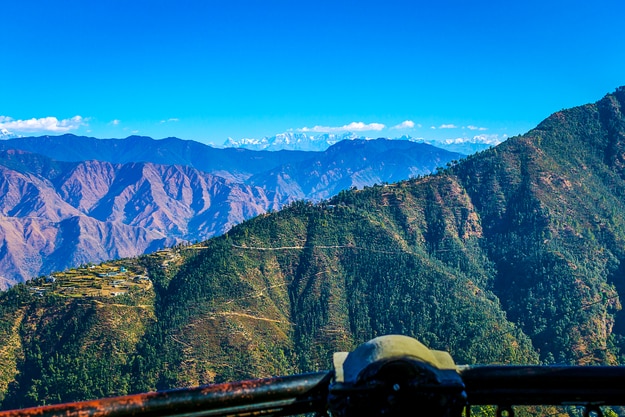 View of himalayas from Mussoorie
