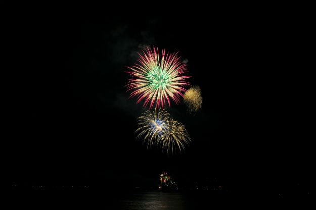 July 4th fireworks display in Lake Tahoe