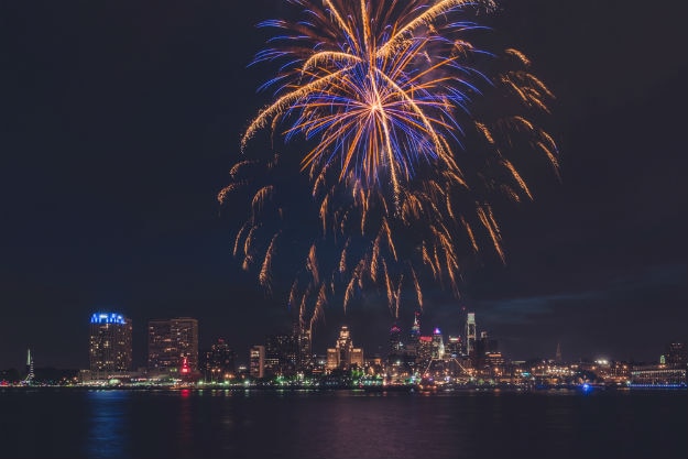 July 4th fireworks display in Philadelphia