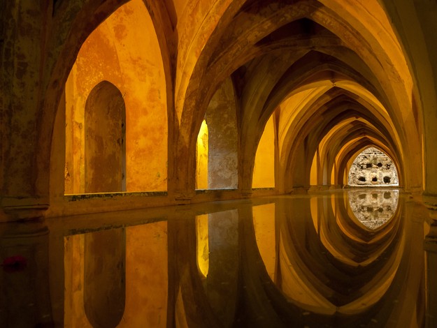 Bath in Alcazar, Seville, Spain