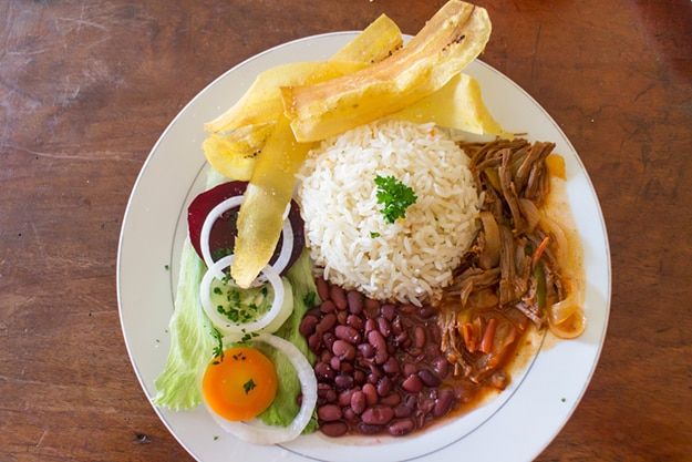 Typical lunch in Nicaragua