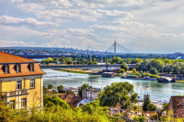 Bridges of Belgrade from the Kalemegdan Fortress