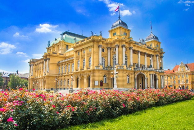 Croatian national theater in Zagreb, Croatia