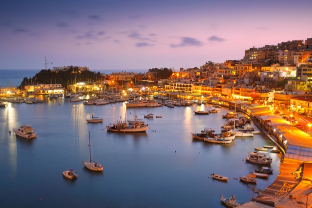 Evening in Mikrolimano marina in Athens, Greece