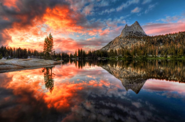Last Light at Cathedral Lake Yosemite National Park