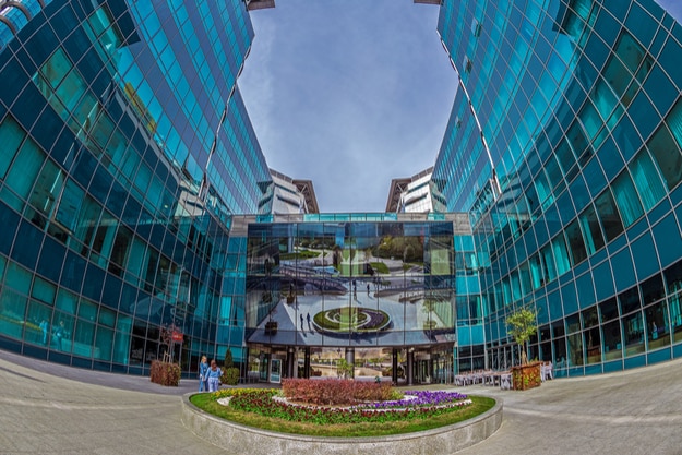 Office buildings ensemble located in a new business center on Belgrade