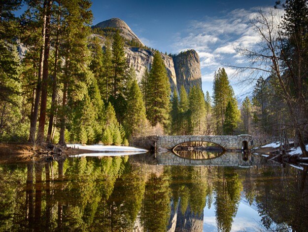 Stoneman bridge in morning light at Yosemite National Park
