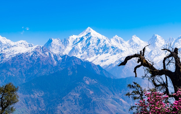 Mesmerizing view of Panchchuli peaks at Munsiyari, Kumaon region