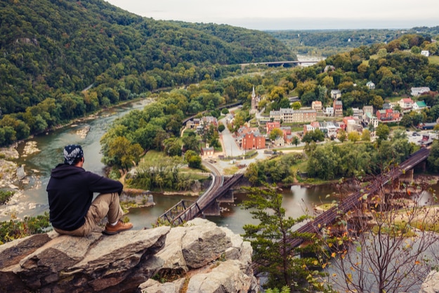 View of Harpers Ferry from Maryland Heights