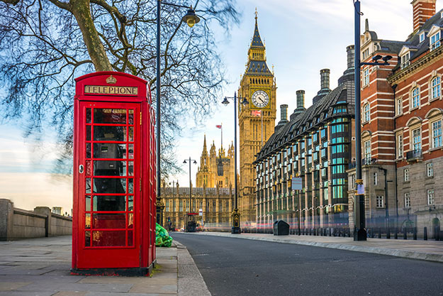 England telephone booth photo