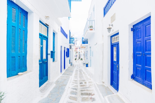 Mykonos street, Greece