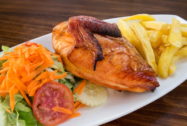 Grilled chicken or pollo a la brasa