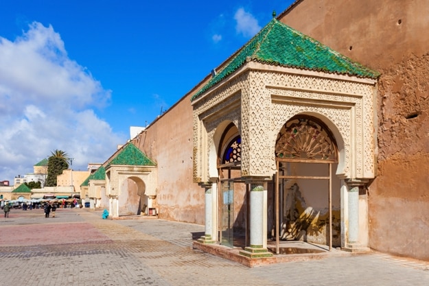 El Hedim Square in Meknes, Morocco. El Hedim is a main and biggest square in Meknes, Morocco