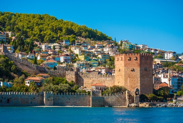 Kizil Kule (Red Tower) in Alanya, Antalya, Turkey