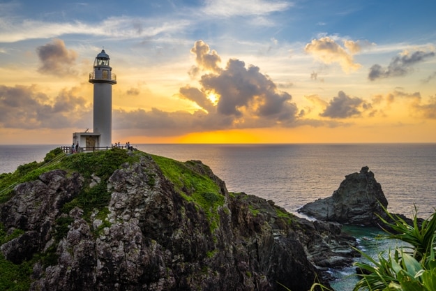 Lighthouse Sunset at Ishigaki island of Okinawa Japan