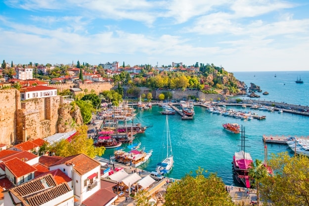 Old town (Kaleici) in Antalya, Turkey