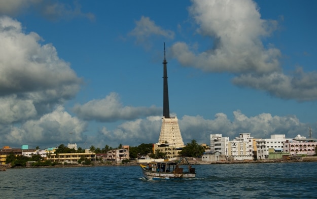 Ramanathaswamy temple, Rameswaram Beach Gate view from arabian sea