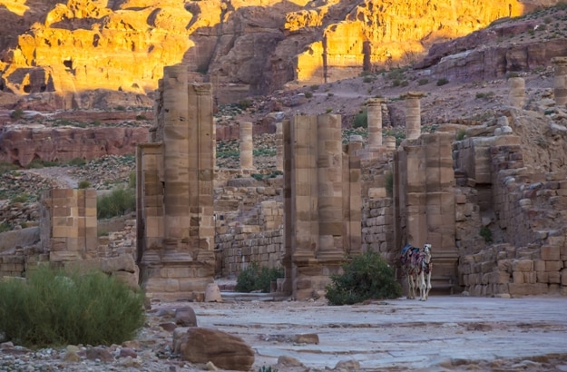 Roman temple in Nabatean Petra Jordan