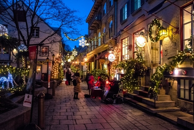 Rue du Petit-Champlain at Lower Old Town (Basse-Ville) at night