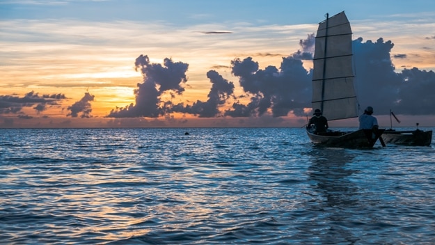 SABANITraditional Okinawan Sailboat Shot on Ishigaki Island Okinawa Japan
