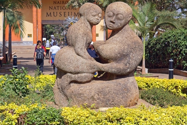 Sculpture in front of national museum Nairobi, Kenya