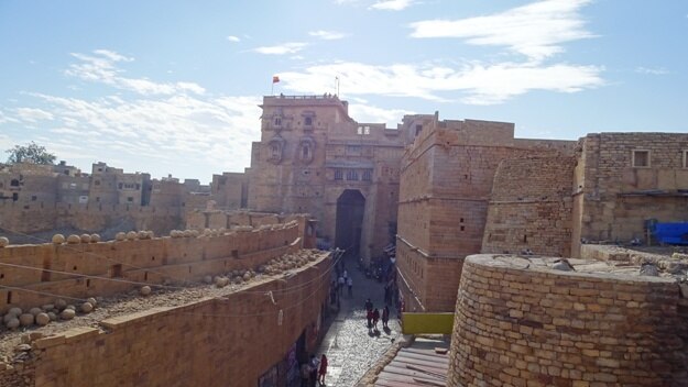The narrow lanes within Jaisalmer Fort