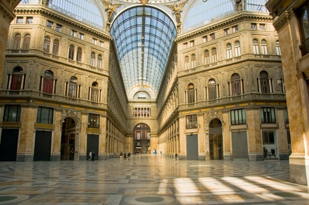 Umberto I gallery in the city of Naples, italy