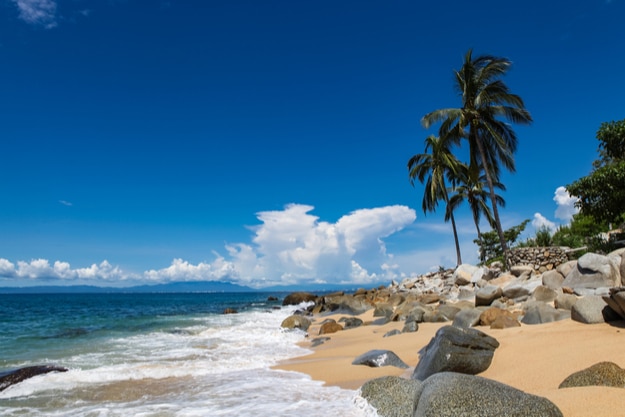 View at Playa las Animas near Puerto Vallarte in Mexico