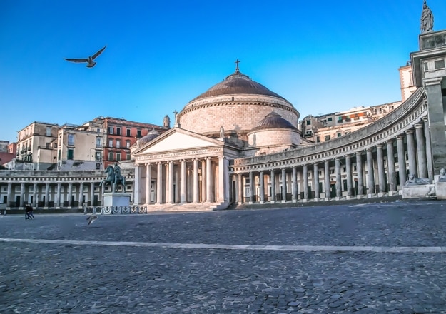 View of Piazza del Plebiscito, Naples,Italy