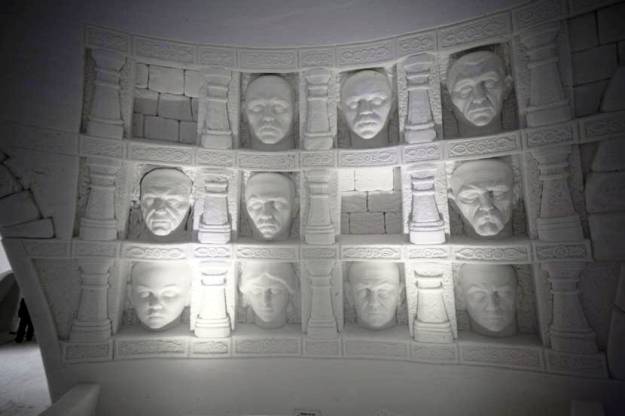 Hall of Faces at the hotel, Photograph Courtesy: Lapland Hotels SnowVillage