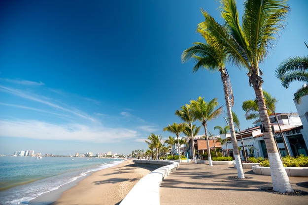 the malecon in Puerto Vallarta, Jalisco, Mexico