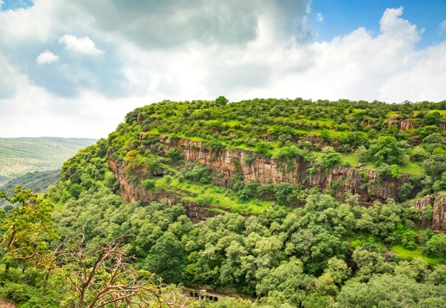 A cliff at Ranthambhore National Park, Rajasthan