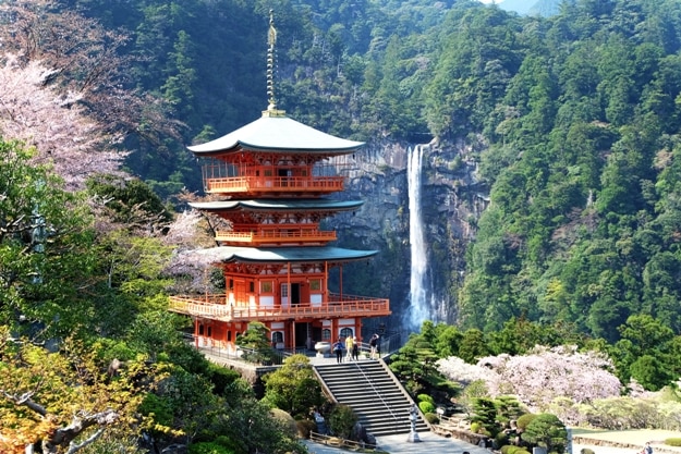 Nachi Taisha was one of the main destinations of the Kumano Kodo pilgrimage routes