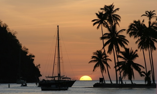 Sunset in Marigot Bay, St Lucia