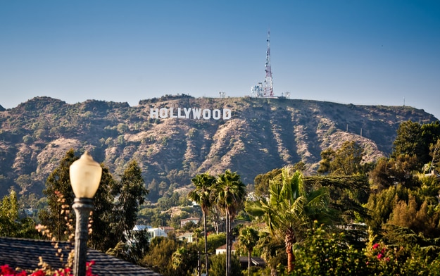 View of Hollywood sign in Los Angeles