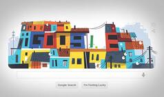 Google Doodle celebrates colourful football spirit of Brazillian Favela on Day 7